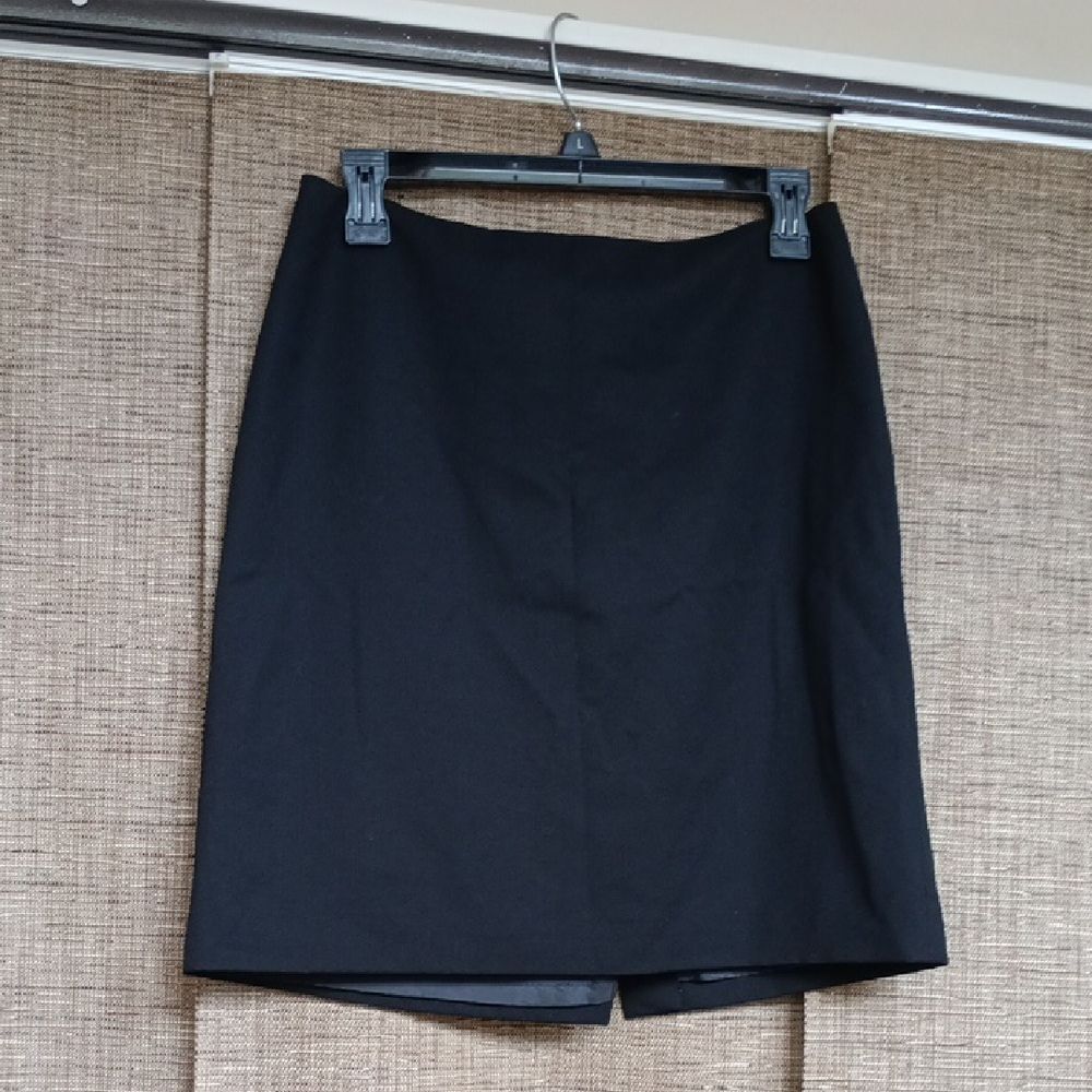 Jones New York Black Wool Pencil Skirt Petit